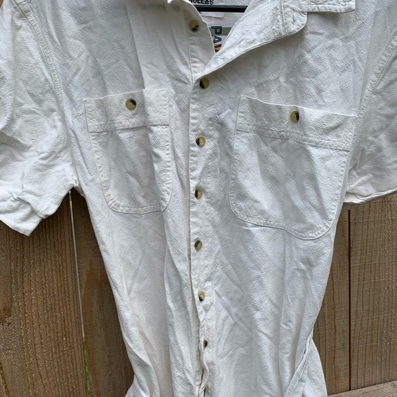 White linen romper, size large but fits like small - Picture 4 of 5